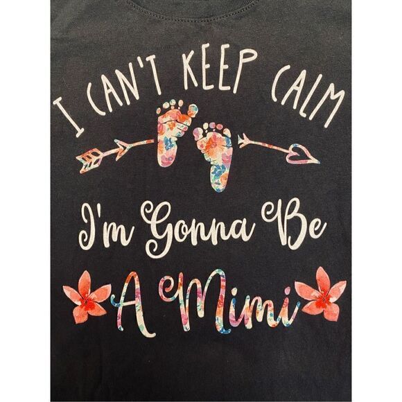 NWT SZ S Port & Company “I’m Gonna Be A Mimi” Black T-Shirt - Picture 1 of 8